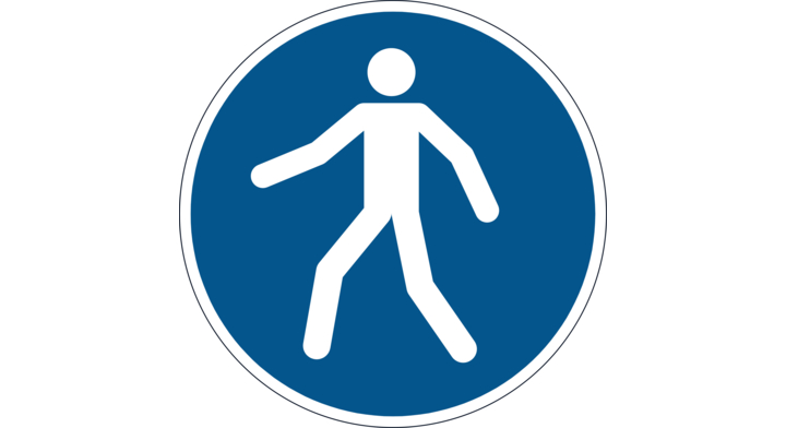 Durable, vloersticker 'gebruik wandelpad' (1 stuk)