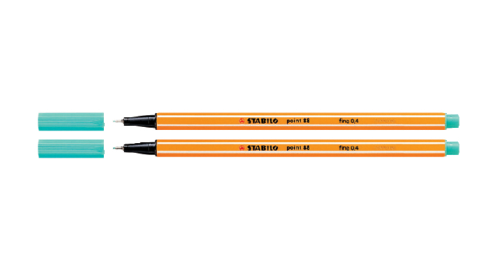 Fineliner stabilo point 88 turquoise blauw