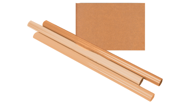 Inpakpapier kraft gestreept 70gr 100cmx10m op rol