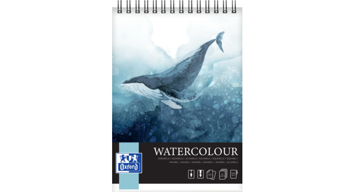 Tekenblok oxford watercolour a4 spiraal 10v 300gr(400167561)
