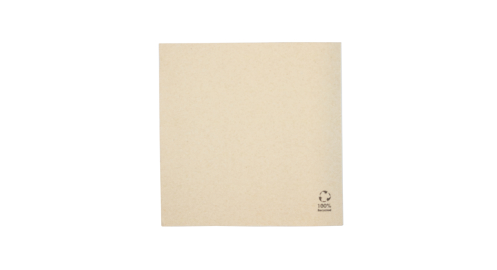 Servet, 33x33 cm, 1-laags, 1/4 vouw, ongebleekt (4500 stuks)