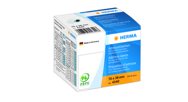 Etiket herma adres 4340 70x38mm 250st