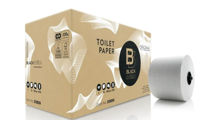 BlackSatino Original | Systeemrol Toiletpapier | 100 Meter | 2-Laags | ST10 | Wit | 313830 (24 stuks)
