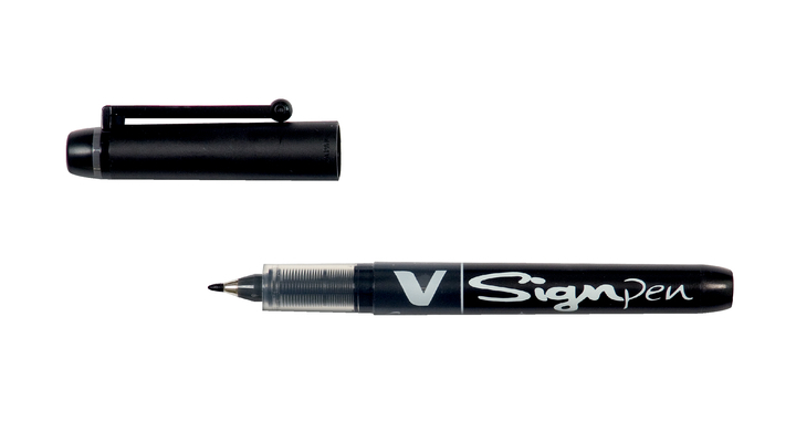 Viltstift pilot v sign rond 0.6mm zwart