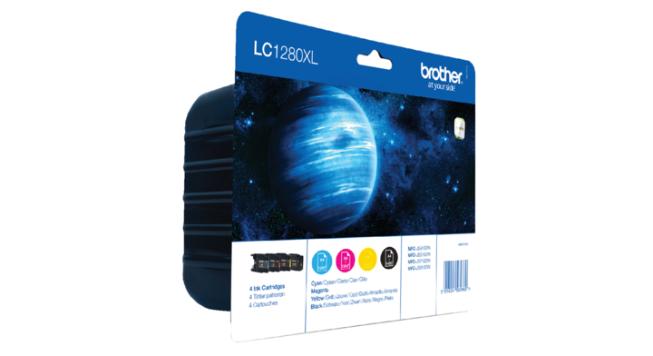 Inkcartridge brother lc-1280 xl zwart + 3 kleur(lc-1280xlval