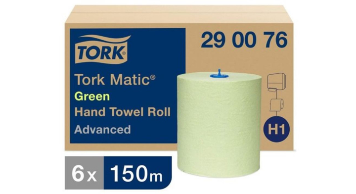 Tork Matic Advanced | Handdoekrol | 150 Meter | 2-Laags | H1 | Groen | 290076 (6 stuks)