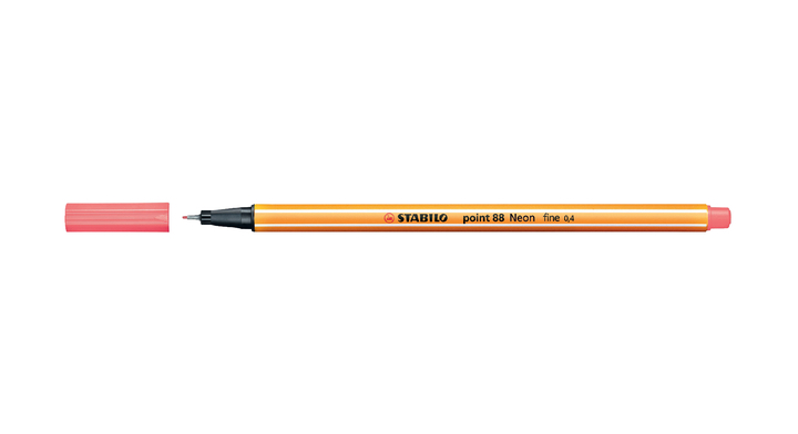 Fineliner stabilo point 88/040 neon rood(88/040)