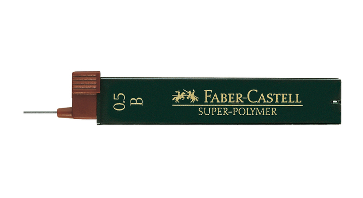 Potloodstiftjes faber castell 0.5mm b 12st(fc-120501)