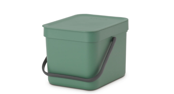 Brabantia, afvalemmer sort & go, 6 liter, groen, VB 129841