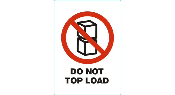 Waarschuwingsetiket do not top load 500 stuks(76950)