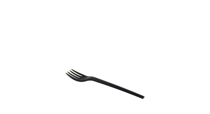 Vork, CPLA, re-usable, 16.8cm, zwart (1000 stuks)