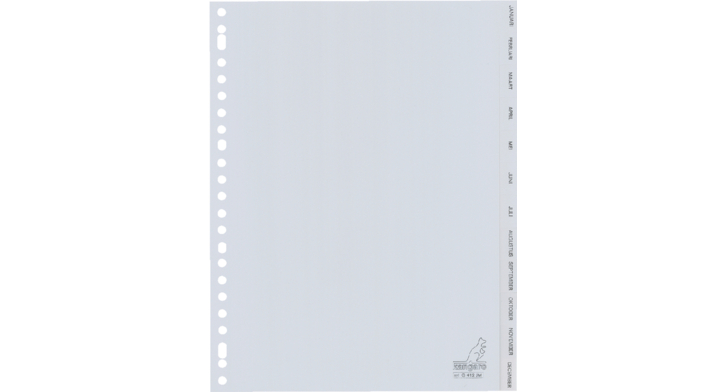 Tabblad kangaro g412jm a4 23r pp 12dlg jan-dec gr(g412jm)