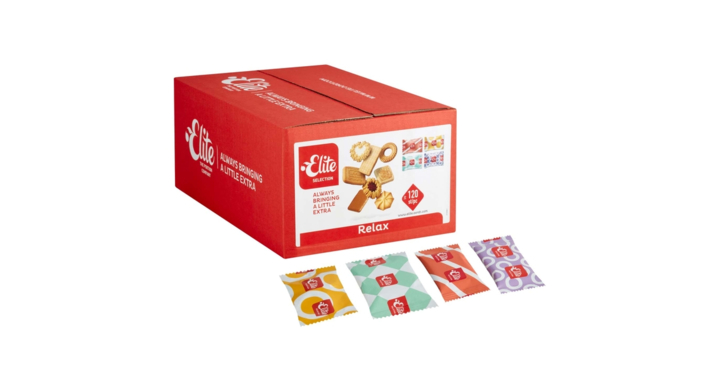 Elite Relax, koekmix, 120 stuks, bixcuits assortiment, 60101199 (1 doos)