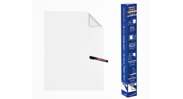 Magic-chart legamaster paperchart folie 60x80cm wit(7-159400