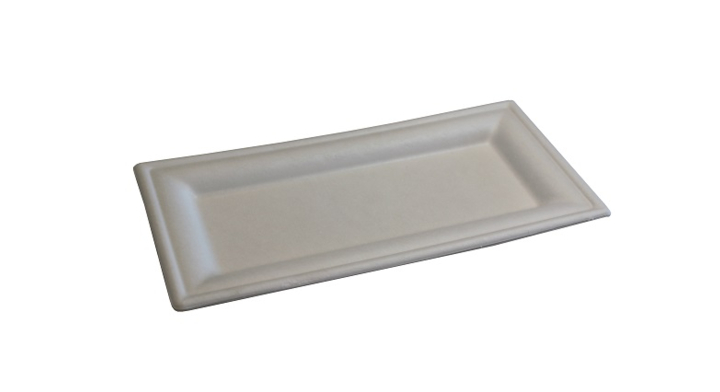 Bord, suikerriet, rechthoek, 26x13cm (500 stuks)