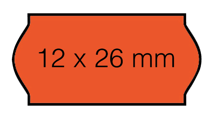 Prijsetiket samark 26 perm fluor rood