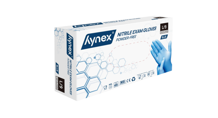 Hynex | Nitril Handschoen | Maat L | Blauw | Ongepoederd | 30004105 (100 stuks)