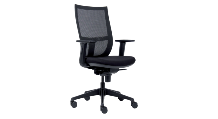 Bureaustoel euroseats curve 001 zwart(01.cur.001.p137)