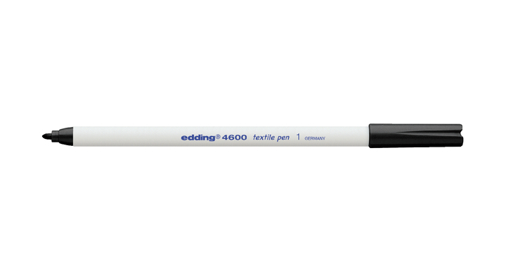Viltstift edding 4600 textiel rond 1mm zwart(4-4600001)