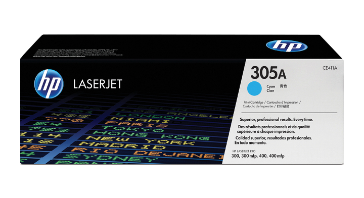 Tonercartridge HP CE411A 305A blauw