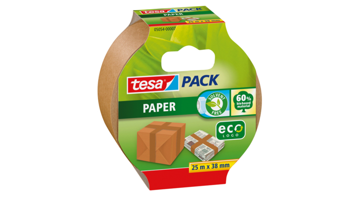 Verpakkingstape tesa 05054 eco papier 38mmx25m(05054-00007-0
