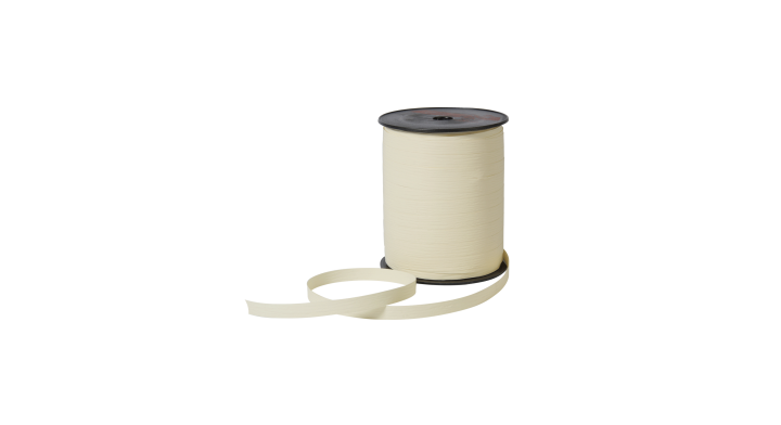 Krullint, paperlook, 10mm x 250m, ivoor