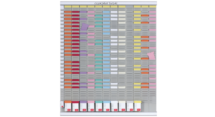Planbord Nobo jaar 12 panelen met 54 sleuven nr.2