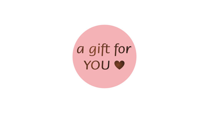 Geschenk etiket, 39mm, a gift, lcht roze (500 stuks)