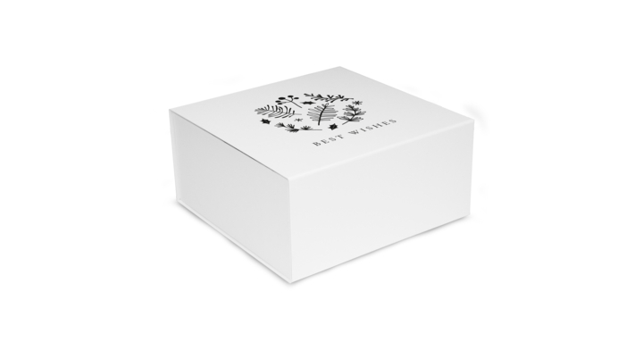 Luxe kerstmagneetdoos , Best Wishes, 35x25x10cm, wit (25)