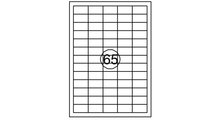 Quantore, etiket A4, 38x21.2mm, wit, 129982 (975 stuks)