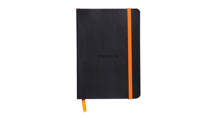 Notitieboek rhodia a6 lijn 72 vel 90gr zwart(117302c)