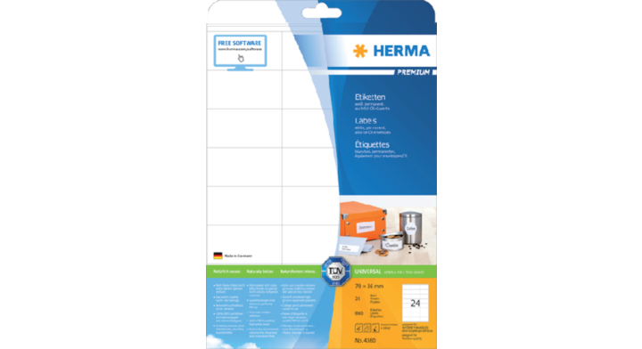 Etiket herma superprint 4360 70x36mm 600st