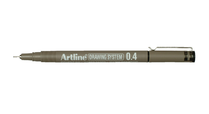 Fineliner artline 0.4mm zwart