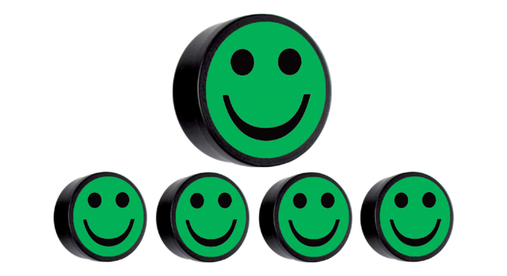 Magneet smiley 35mm groen(14034.400)