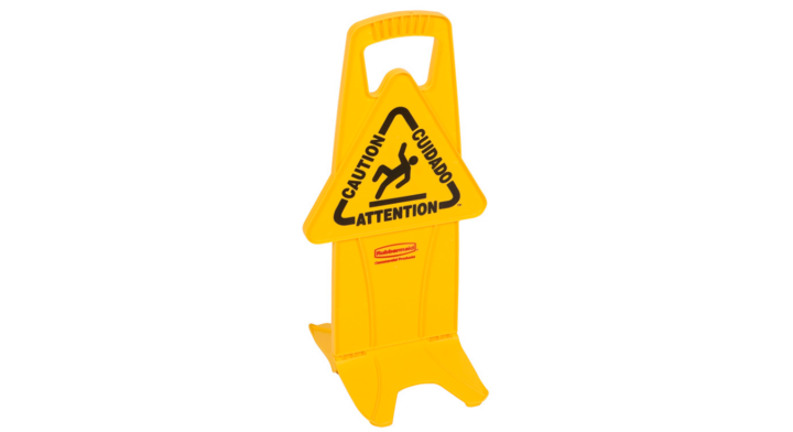Waarschuwingsbord 'wet floor', stabiel, geel, VB 222909