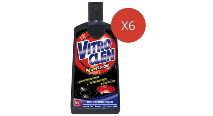 Vitroclen PowerCream, kookplaatreiniger, 500ml (6 stuks) | OP=OP AANBIEDING