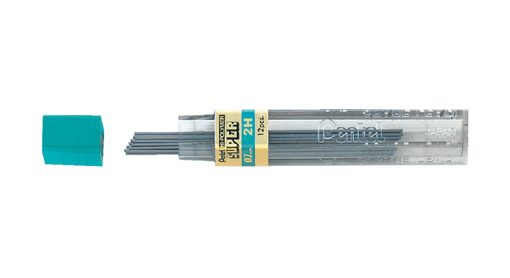 Potloodstift pentel 0.7mm zwart per koker 2h