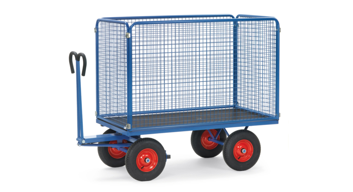 Handtrekwagen 1000 hoog 2000x1000mm 1250kg Rubber band