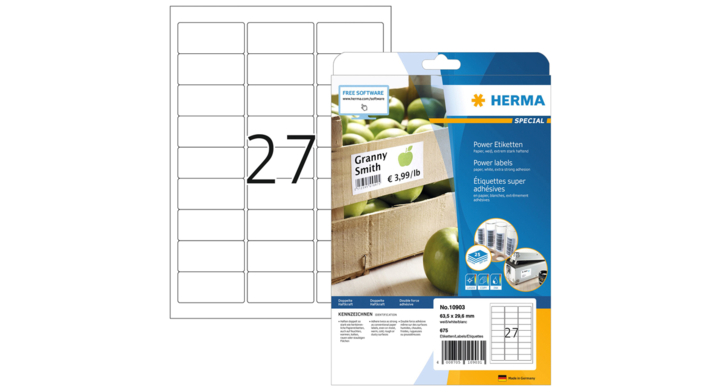 Etiket herma 10903 63.5x29.6mm 675st(10903)