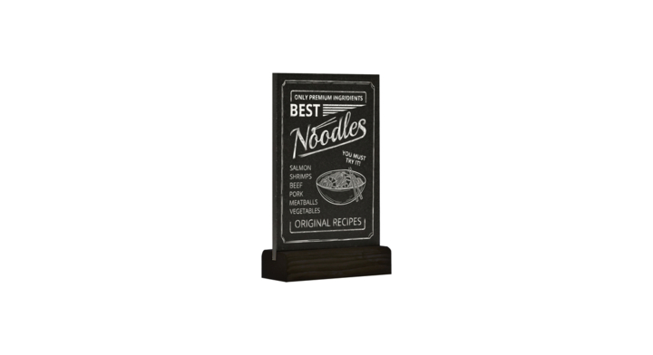 Krijtbord europel tafelmodel a6 staand zwart(356273)