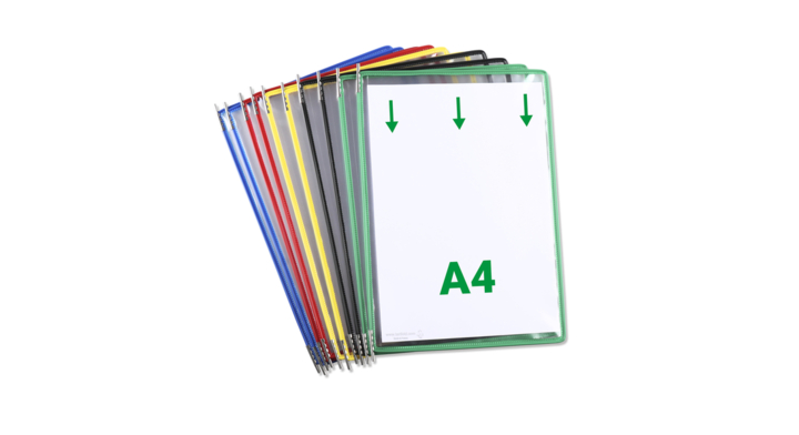 Zichtpaneel tarifold a4 verticaal assorti 10st(114009)