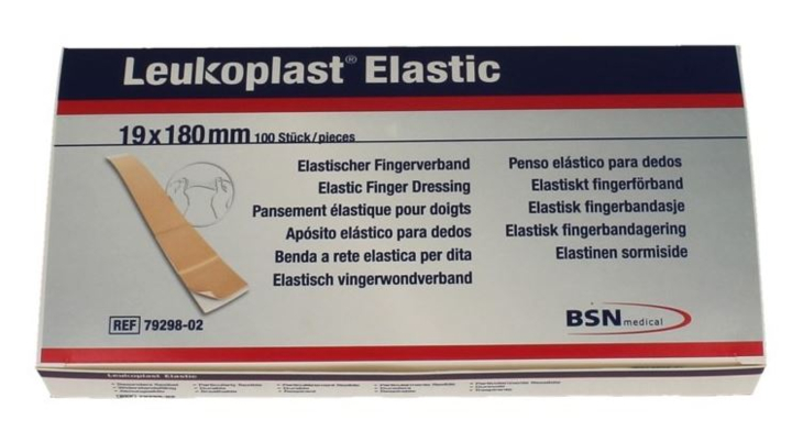 Leukoplast Elastic, vingerpleister, 19x180 mm (100 stuks)