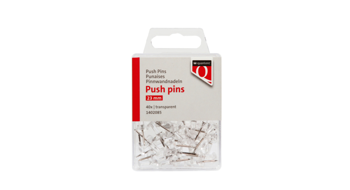 Push pins quantore transparant 40 stuks(1402085)