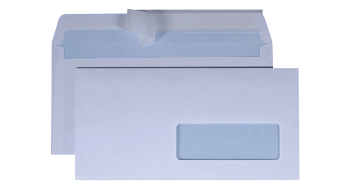 Envelop quantore venster vr c5/6 114x229 80gr zk wt(158156)