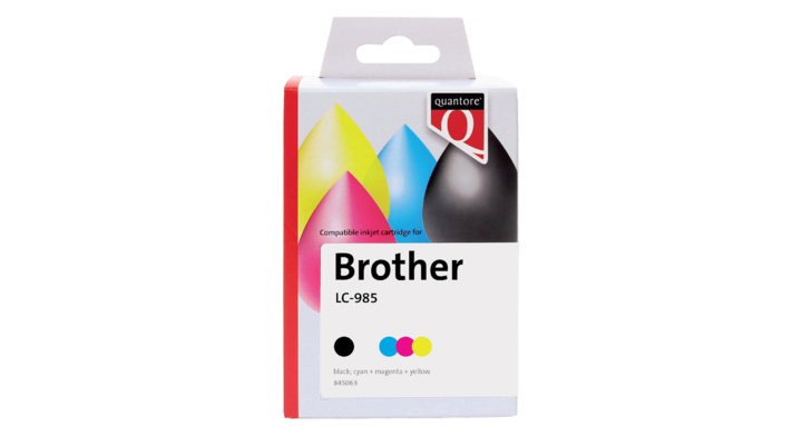 Inkcartridge quantore bro lc-985 zwart 3 kleuren(k10350pr)