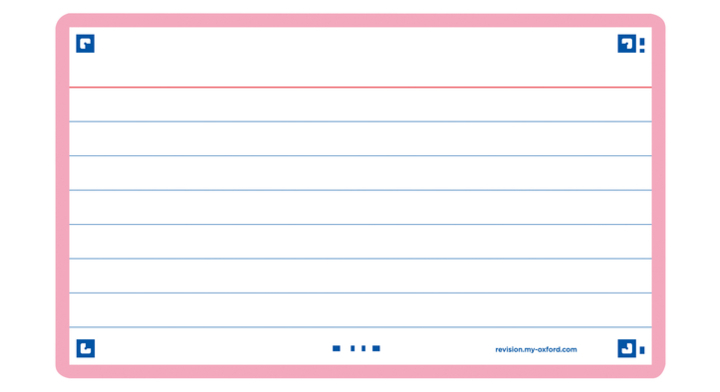 Flashcard oxf 2.0 75x125mm 80vel 250gr lijn roze(400133879)