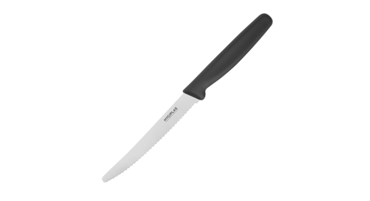 Tomatenmes hygiplas gekarteld 10cm zwart(cf897)