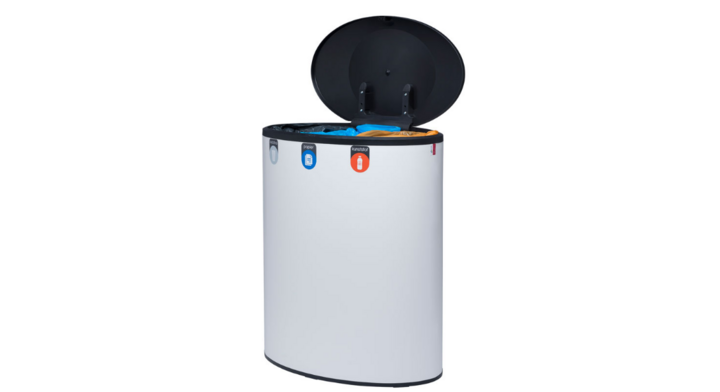 Lune Binc, afvalscheidingsbak, 2x15+20 liter, wit, VB 730667