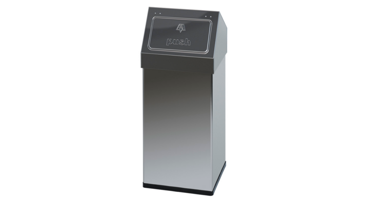 Carro-Push, afvalbak, 55 liter, RVS, VB 950100