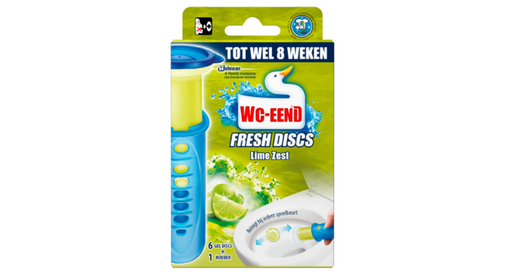 WC-Eend | Fresh Discs | Houder En Navulling | Lime Zest (5 pakken x 6 stuks)